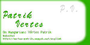 patrik vertes business card