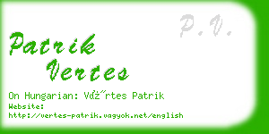patrik vertes business card